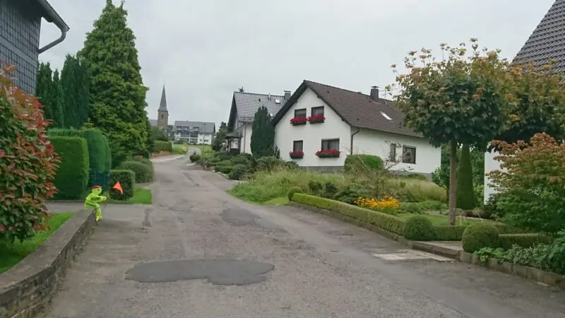 Aggerschleife (Rundweg ab Marialinden) - HC3B6he Blick auf Marialinden