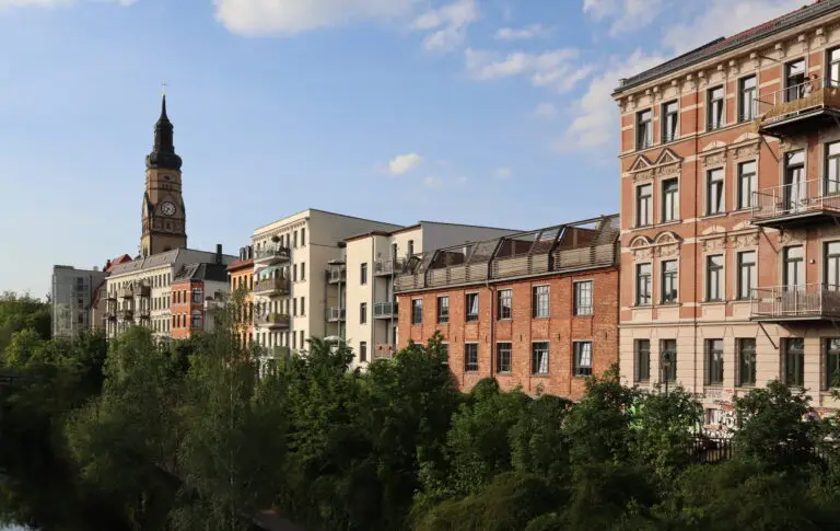 Blick auf Leipzig