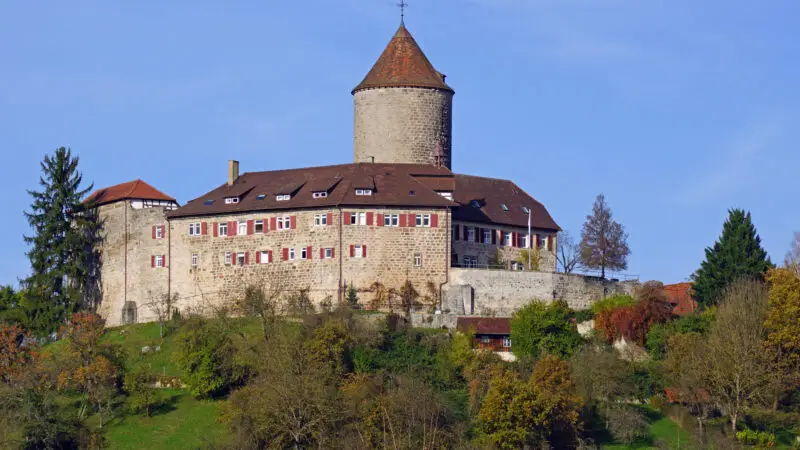 Moschtviertels-Rundwanderung Oppenweiler–Rietenau (mit Burg Reichenberg) - Oppenweiler2C Burg Reichenberg 11 2014 panoramio 1