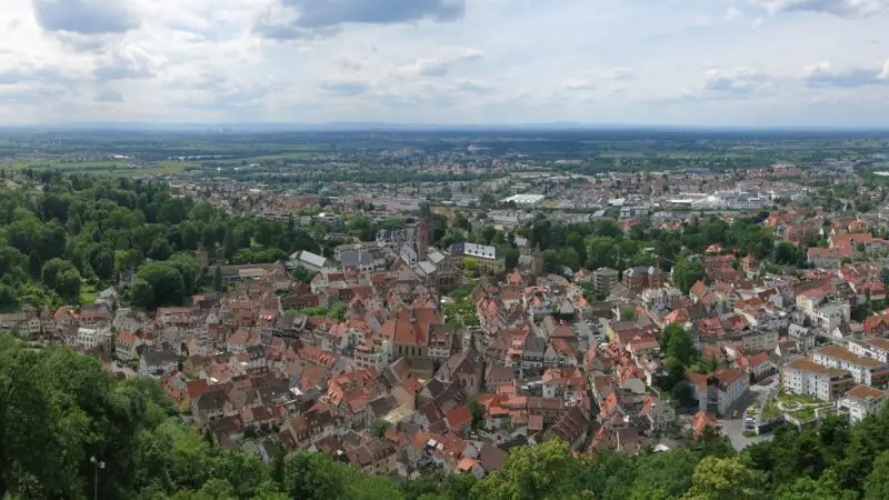 Burgruine Windeck Weinheim - Panorama von Burg Windeck 28Weinheim29