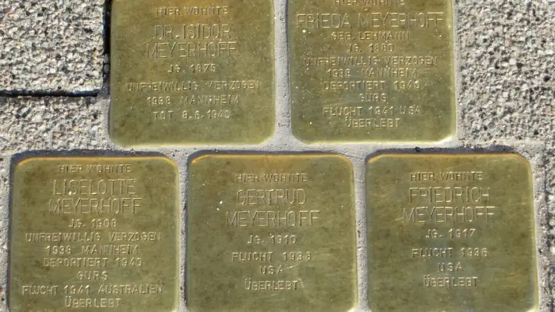 Murgleiter (Premiumwanderweg Murgtal) - Stolperstein Familie Meyerhoff Gaggenau
