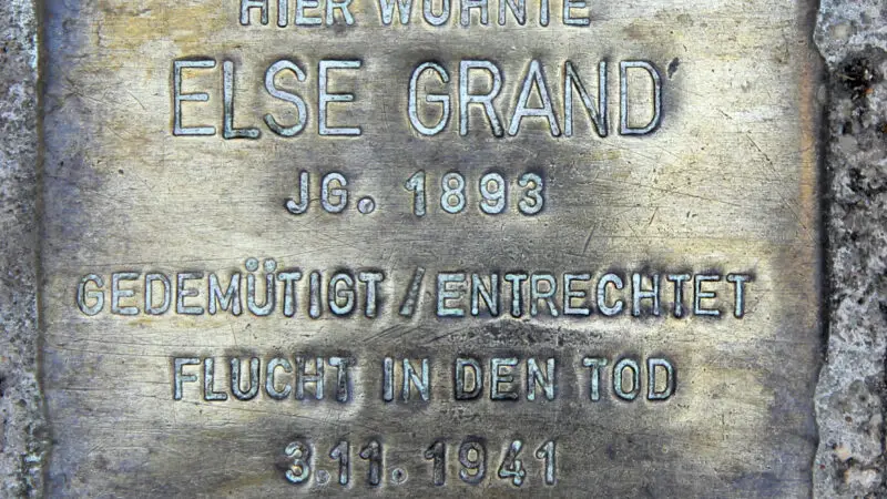 Teltowkanal (Uferweg Britz) - Stolperstein Rungiusstr 33 28Britz29 Else Grand