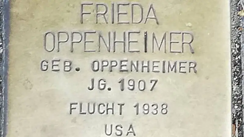 Hundespiel- und Übungsplatz Viernheim (am Waldrand) - Stolperstein Viernheim LuisenstraC39Fe 36 Frieda Oppenheimer
