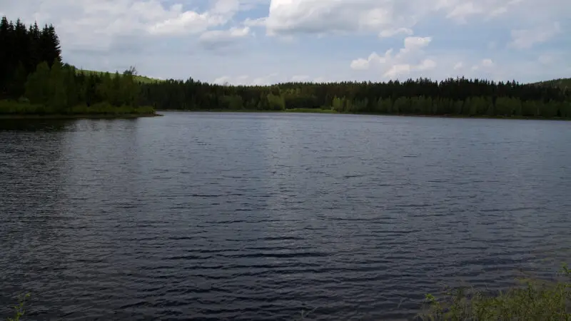 Talsperre Eibenstock, Eibenstock - Talsperre Eibenstock2C Blick von StC3BCtzengrC3BCn aus2C 24 05 2010 panoramio