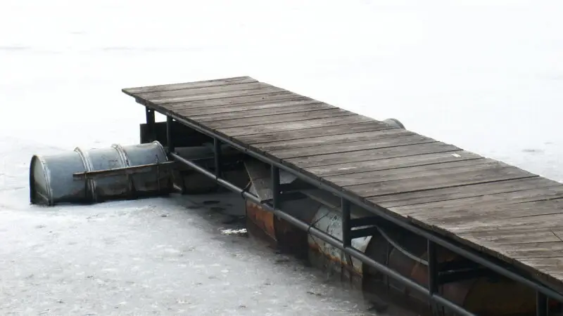 Talsperre Pöhl (Vogtländische Schweiz) - Talsperre PC3B6hl Winter
