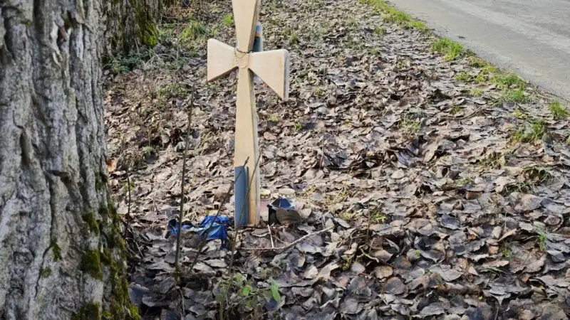 Amperauen bei Ottershausen / Ampermoching - Unfallkreuz 28Ampermoching29