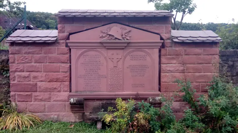 Taubertal-Rundweg Wertheim–Waldenhausen - WW1 memorial Waldenhausen 1