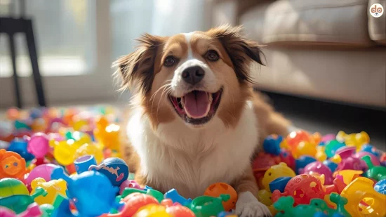 Symbolfoto SKZ Prüfsiegel Hund Spielzeug aus Kunststoff
