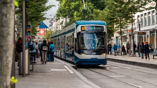 Tram in Stadt Zürich