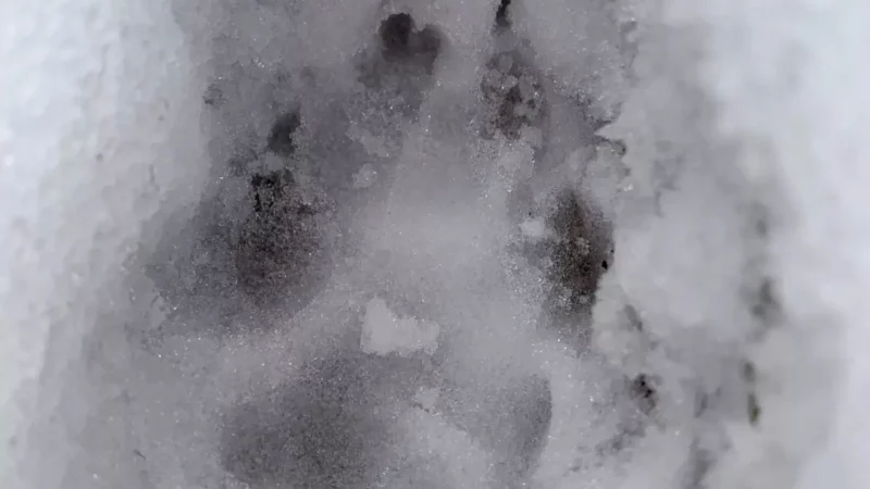 Spuren im Schnee zeigen es deutlich
